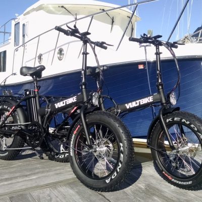 VoltBike Mariner Electric Foldable Bike Black ESS Electric Surf Sports Yacht Boat transportation