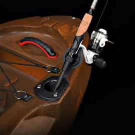 Rigging is a breeze with 2 flush mount fishing rod holders.