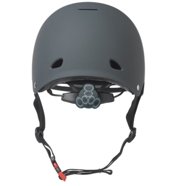 Gotham-Black-Rubber-2 Triple 8 Gotham Helmet Black Rubber Back