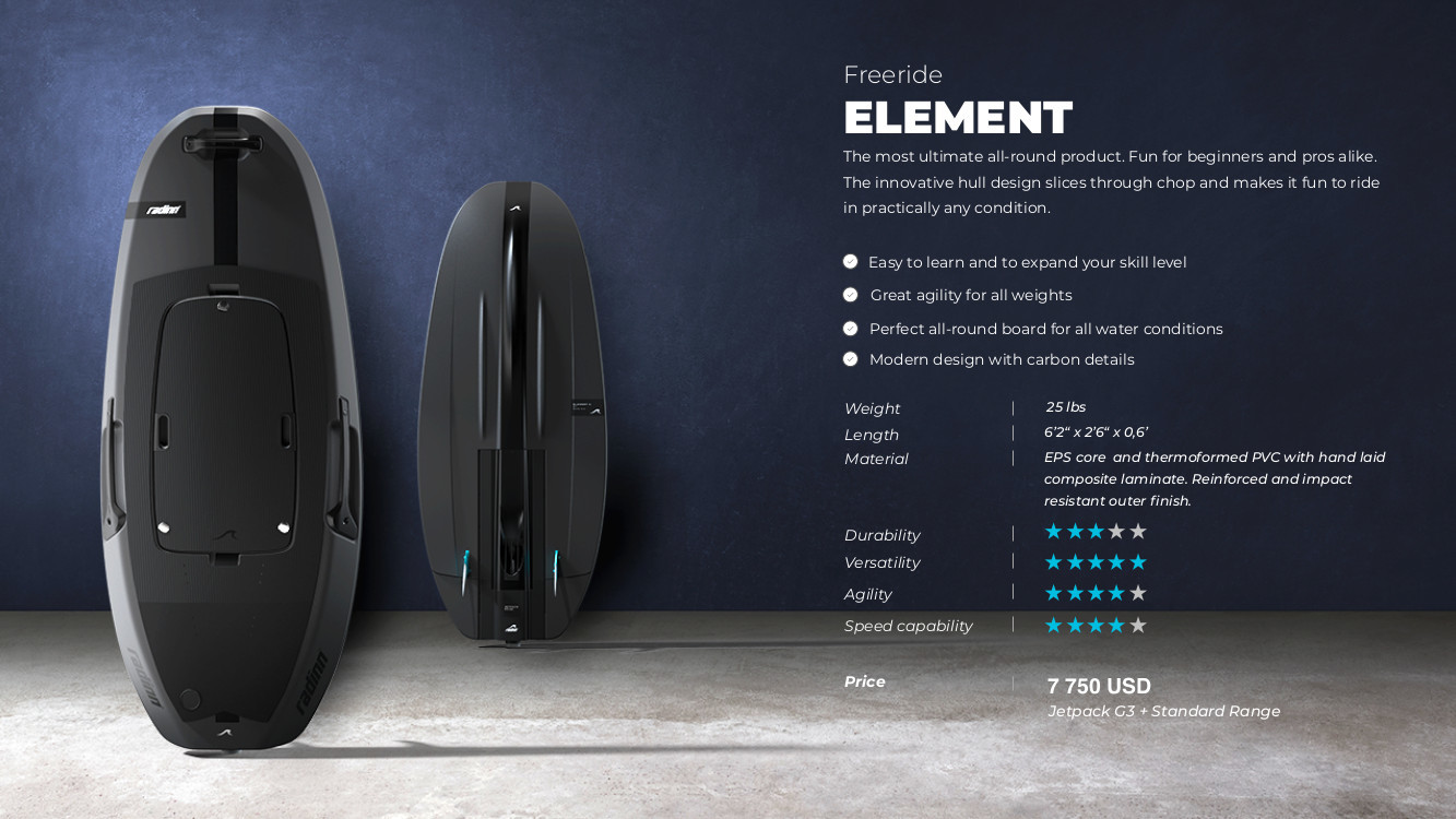 Radinn Freeride Electric Jetboard Electric Surf Sports