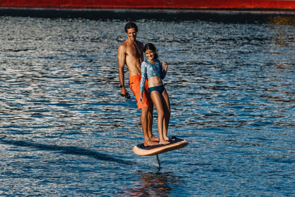 Lift 3F two riders sunset peach