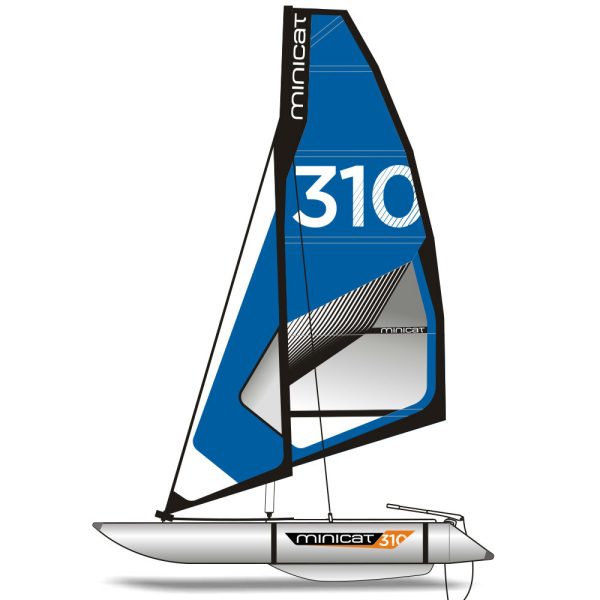310_blue minicat 310 sport inflatable sailboat blue