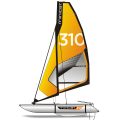 minicat 310 sport inflatable sailboat orange