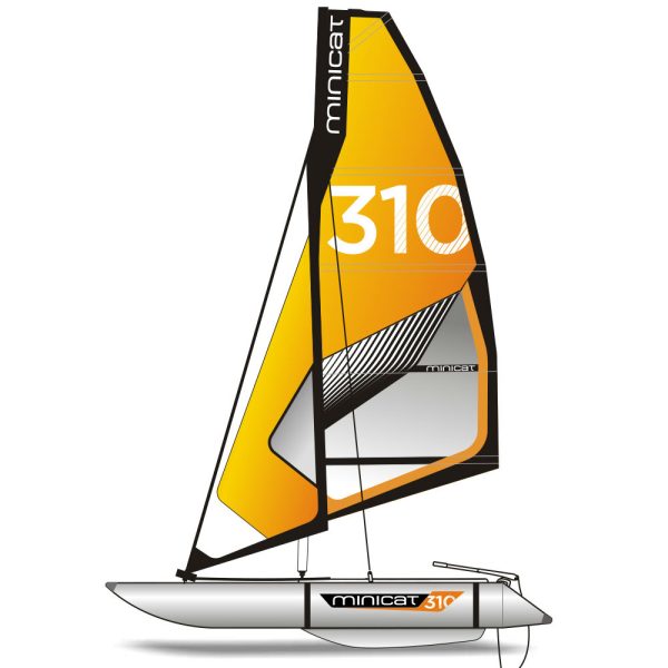310_orange minicat 310 sport inflatable sailboat orange