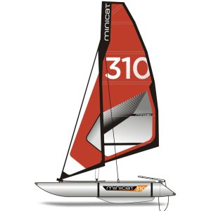 minicat 310 sport inflatable sailboat red