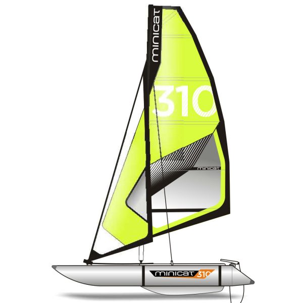 310_yellow minicat 310 sport inflatable sailboat yellow