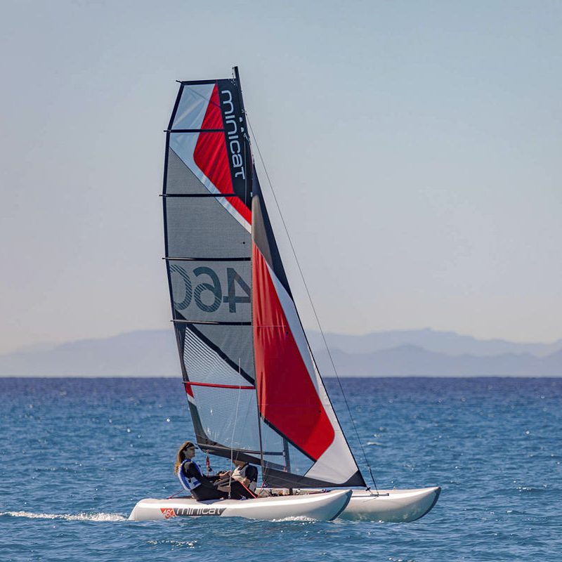 minicat inflatable sailboat