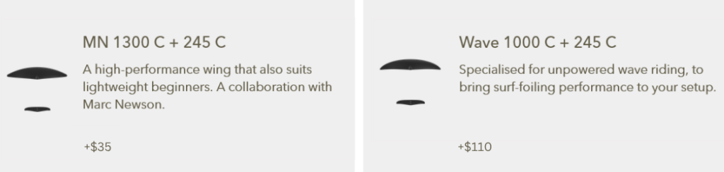 Wing Sets - MN Carbon Wave C 82cm - MN Carbon Jet C 82cm