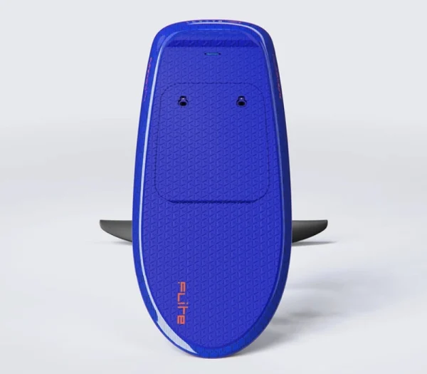 Fliteboard Ultra L3- Front-Facing Studio Product Image FliteBoard Ultra L3 e-Foil, showing the textured deck pad and orange logo.